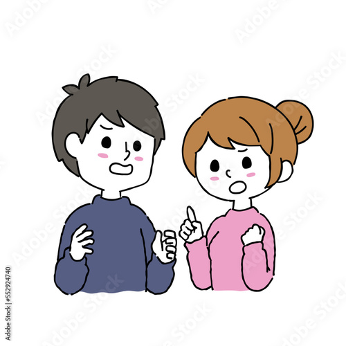 言い争う男女