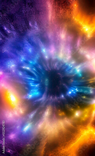 Abstract space background.  Illustration. Generated by Artificial Intelligence.