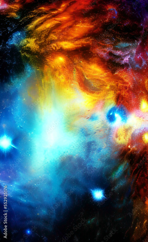 Abstract space background.  Illustration. Generated by Artificial Intelligence.