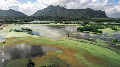 Aerial view of natural park in Prachuap Kiri Khan photo