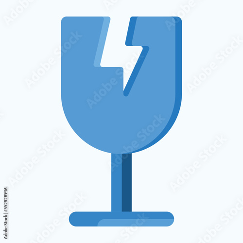 Fragile symbol. Subtable to place on logistic, shipping, etc.