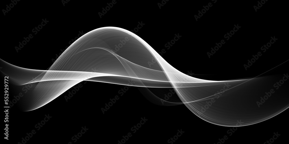 Fototapeta premium Abstract Black And White Wave Design 