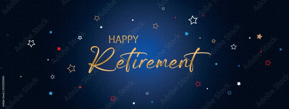 Obraz premium happy retirement card on white background 