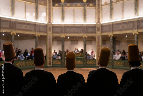 Sufi Dervishes Ritual and Sikke Hats, Fatih Istanbul, Turkey	 photo