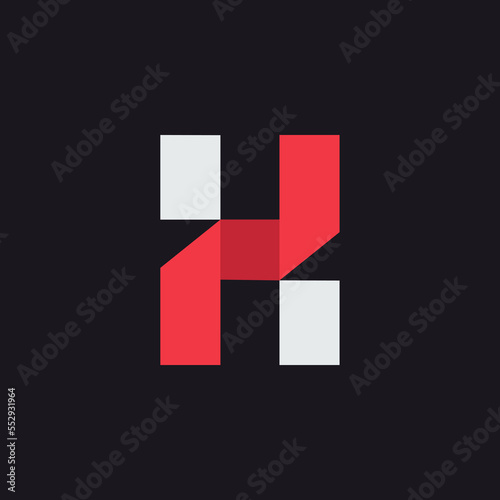 H letter logo design template. Graphic alphabet symbol for corporate business identity. Creative typographic icon concept. Vector element