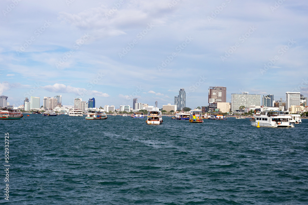 City and the sea. Pattaya Thailand