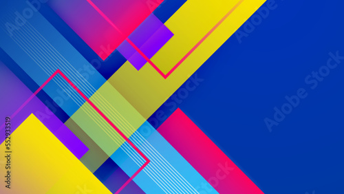 Abstract colourful design on blue background