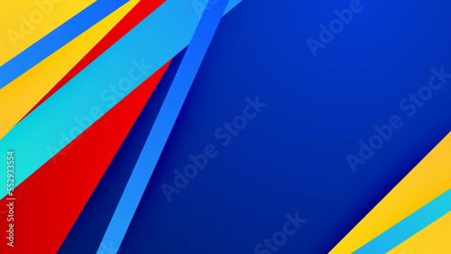Abstract colourful design on blue background