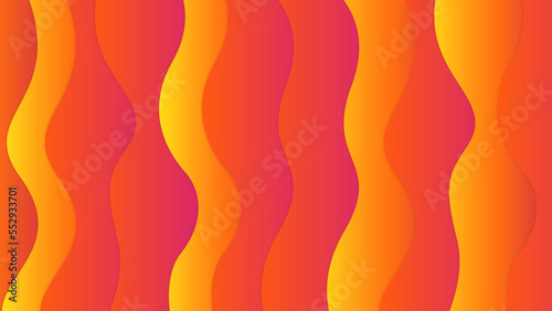 Abstract colourful orange gradient wave background