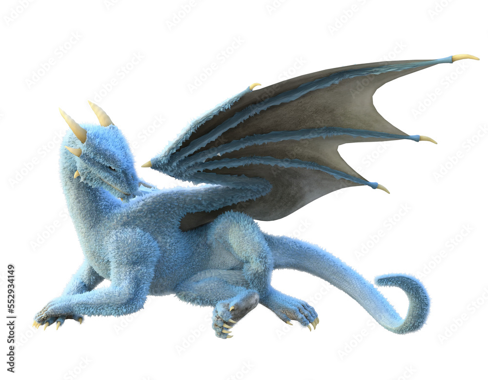 Fototapeta premium blue dragon fur dragon 