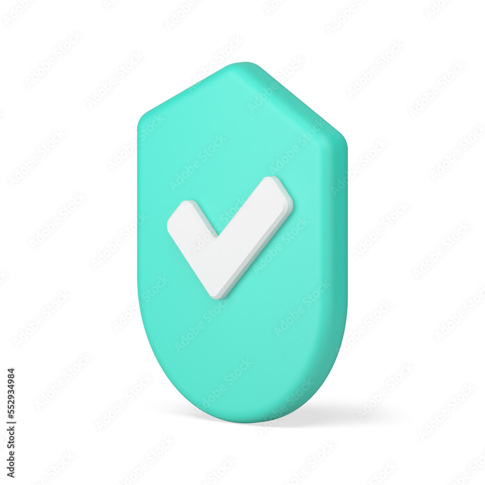 Internet encryption cyberspace protection check mark shield done approved 3d icon Internet encryption cyberspace protection check mark shield done approved 3d icon
