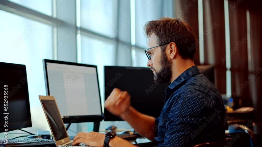 software developer coding on computer. senior coder programming on computer software developer coding on computer. senior coder programming on computer