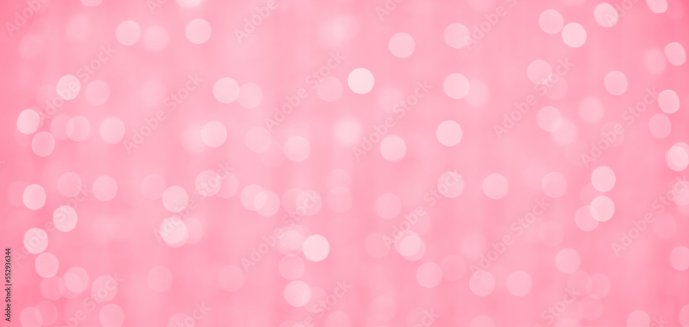 Defocused abstract red lights background. Shade trendy color of the year 2023 - Viva Magenta background