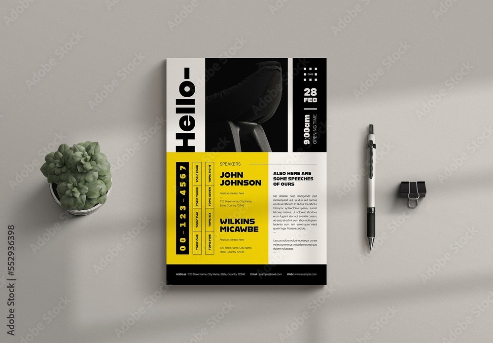 Conference Flyer Template Stock Template | Adobe Stock