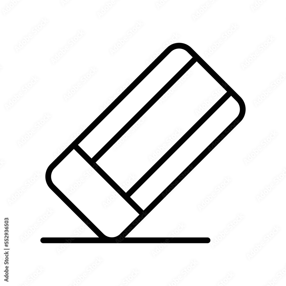 eraser icon vector design template in white background eraser icon vector design template in white background