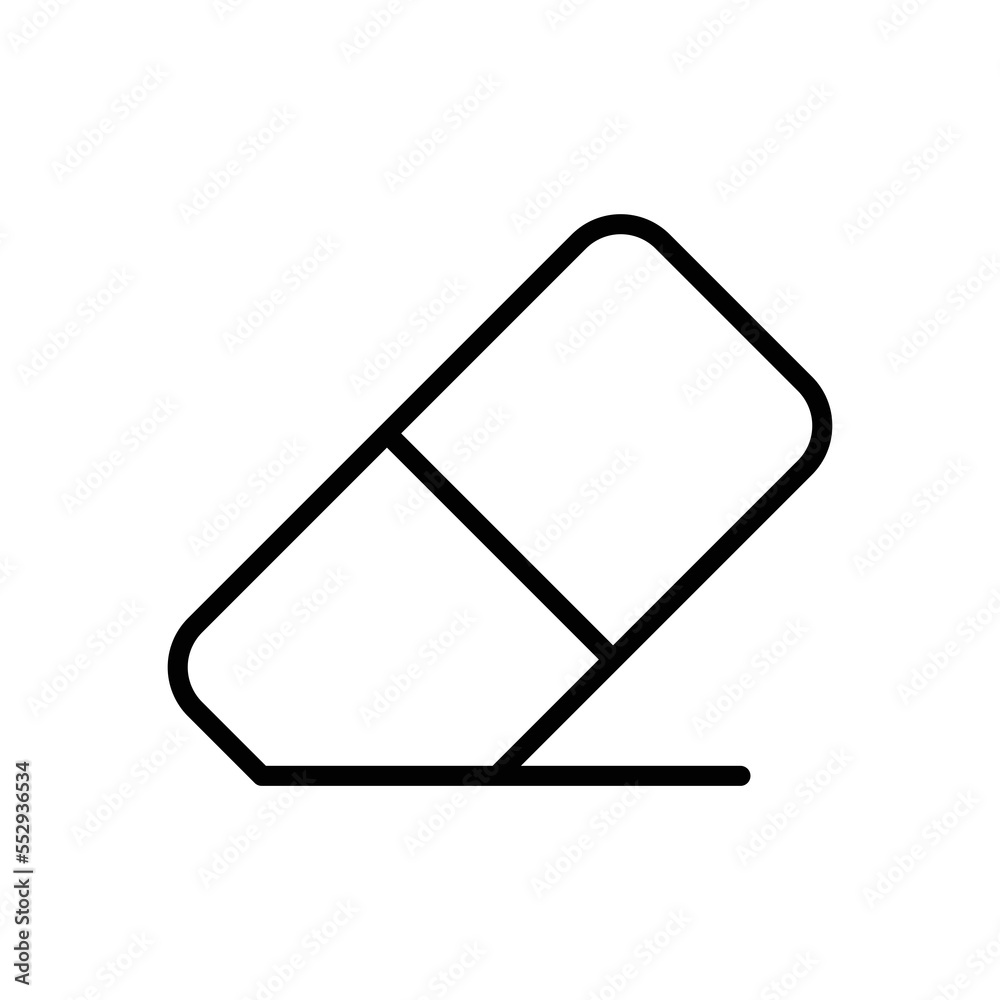 eraser icon vector design template in white background eraser icon vector design template in white background