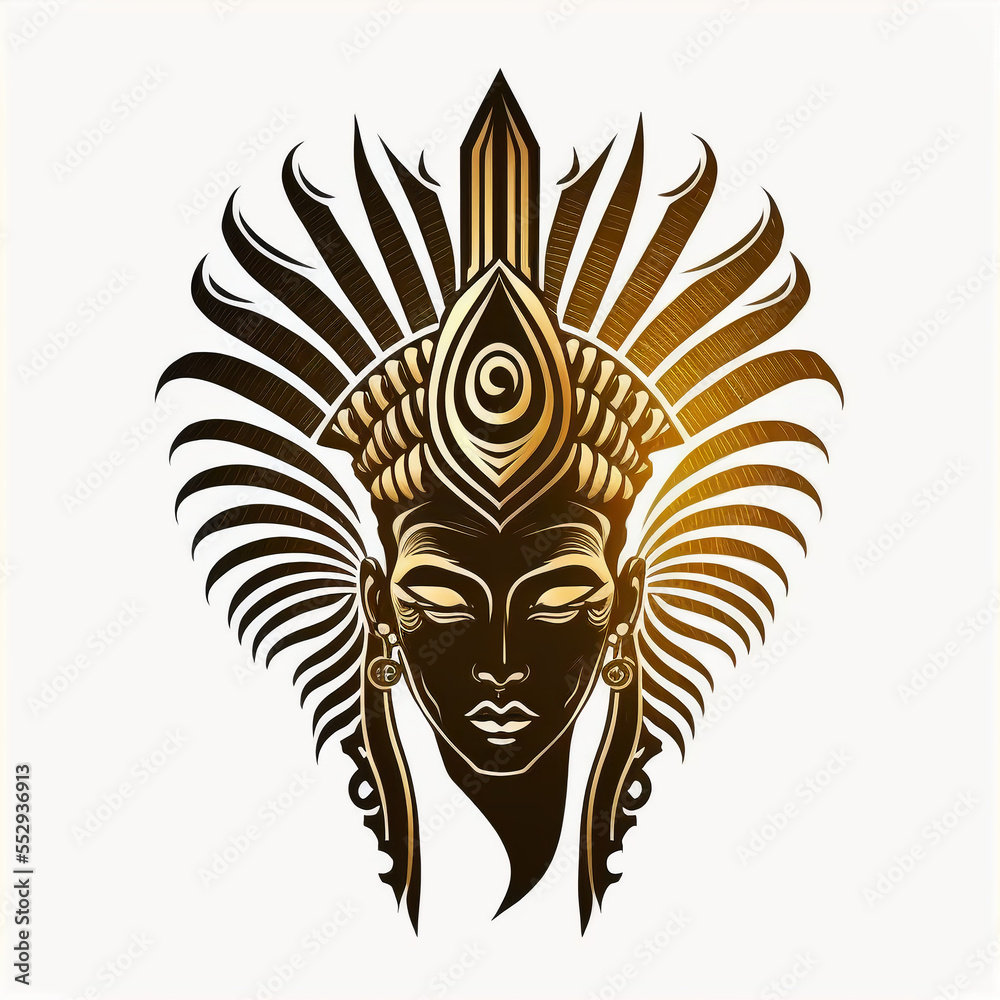 Naklejka premium Ra god vector for logo or design. Generative AI
