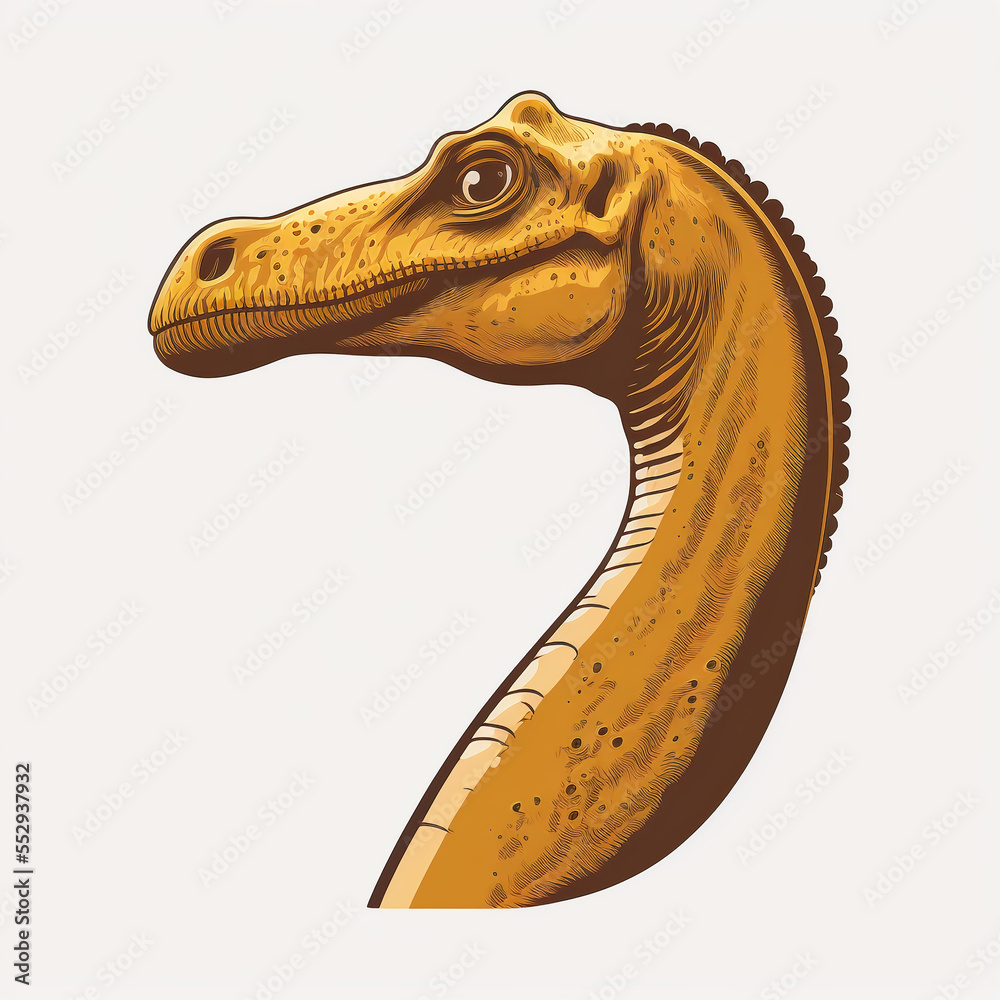 Brontosaurus dinosaur vector for logo or design. Generative AI Stock ...
