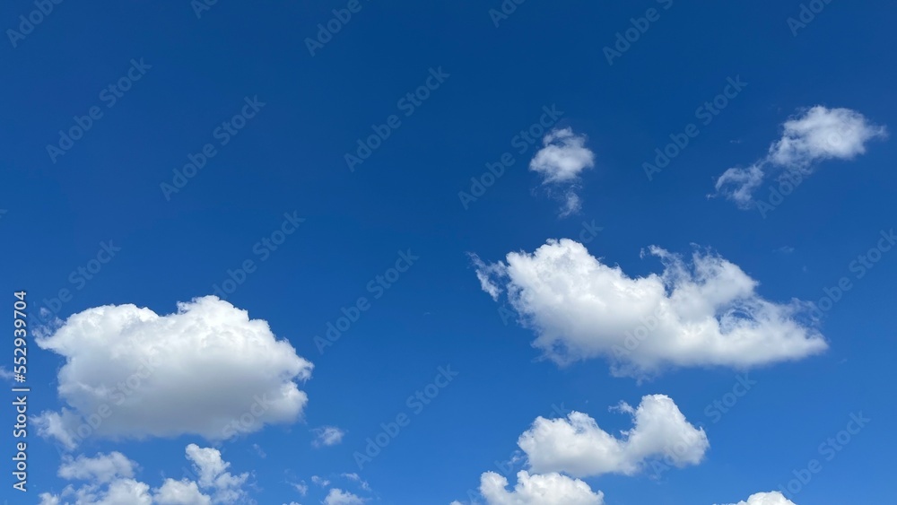 blue sky with clouds in a sunny day 