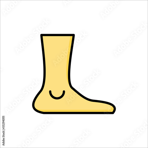 foot icon. filled icon