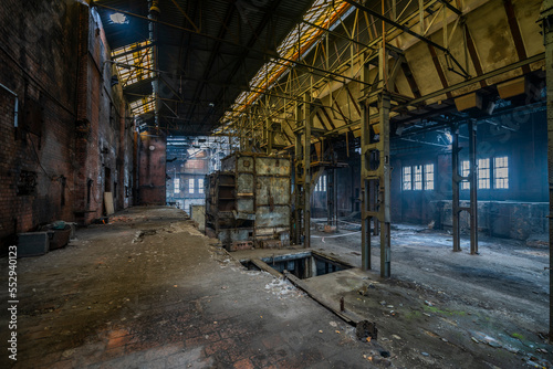 Old abandoned historic Art Nouveau factory power plant in Eastern Europe Szombierki © Arkadiusz