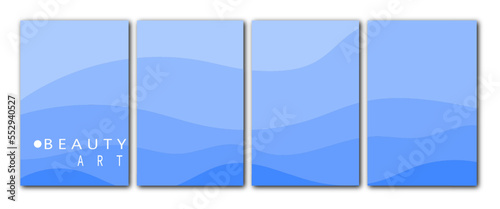 Set of abstract mountain waves