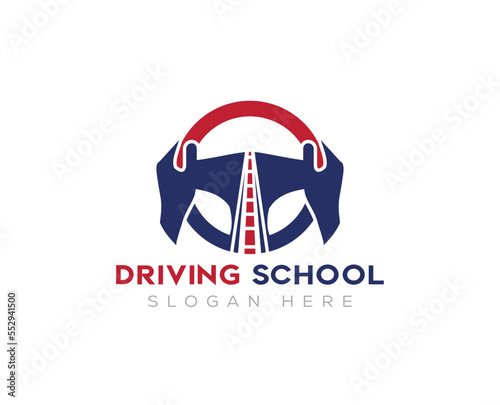 
Driving School logo design vector templates