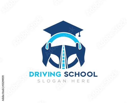 
Driving School logo design vector templates