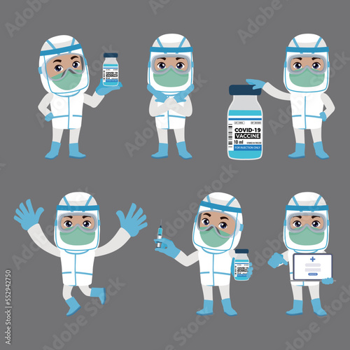 Doctor wearing protective suite to fight coronavirus