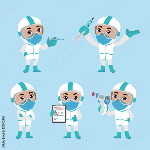 Doctor wearing protective suite to fight coronavirus