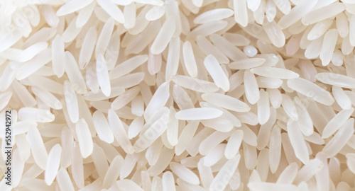 White rice texture background. Heap of white rice background. Macro shot rice texture pattern