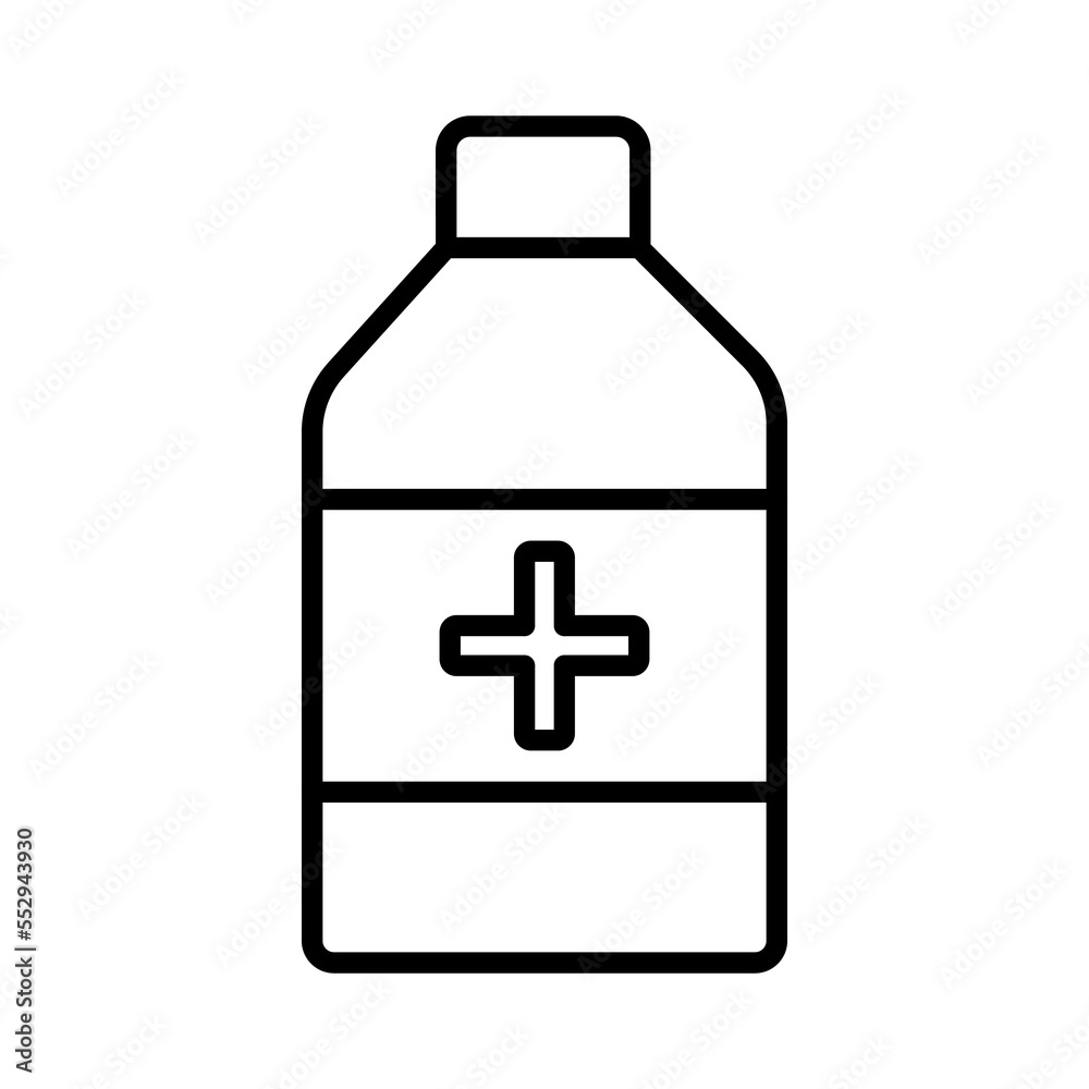Medicament line icon. Health, pills, treatment, hospital, for patients, anesthetize, for doctors. Medicine concept. Vector line icon on white background Medicament line icon. Health, pills, treatment, hospital, for patients, anesthetize, for doctors. Medicine concept. Vector line icon on white background