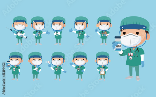 Doctor wearing protective suite to fight coronavirus
