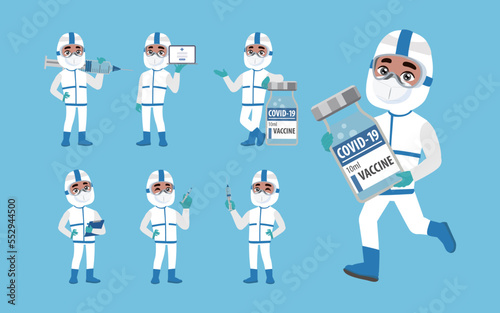 Doctor wearing protective suite to fight coronavirus