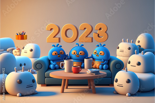 2023 NEW YEAR illustrations for YOU photo