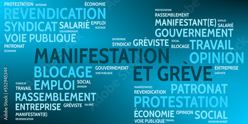 Nuage de Mots Manifestation et Grève v9