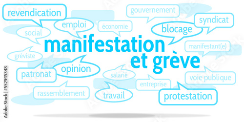 Nuage de Mots Manifestation et Grève v10