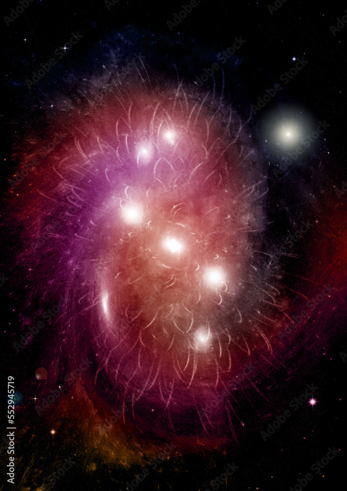 Fototapeta premium galaxy in a free space. 3D rendering
