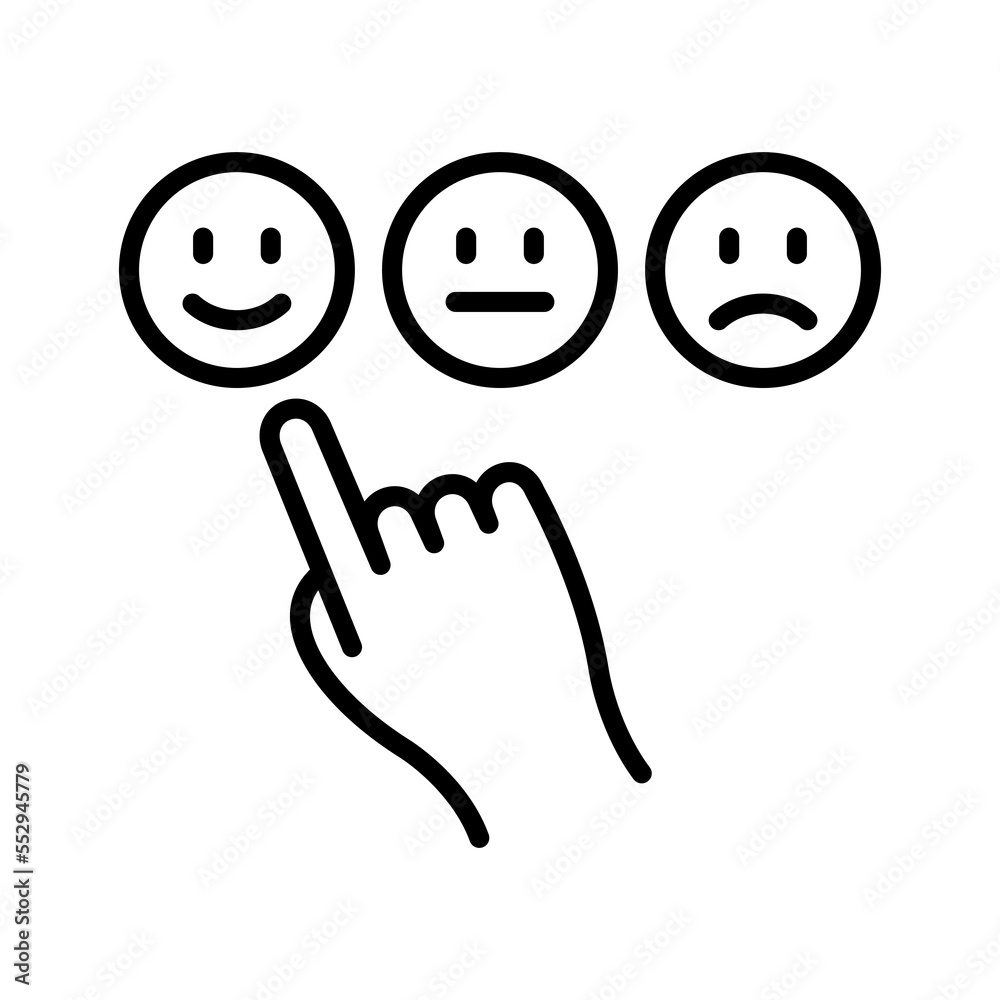 Fototapeta premium Customer service and user experience concept. Satisfaction rating.