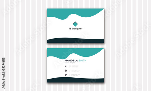 Luxury Business card. Business card template. Modern Business card. Blue Business Card.