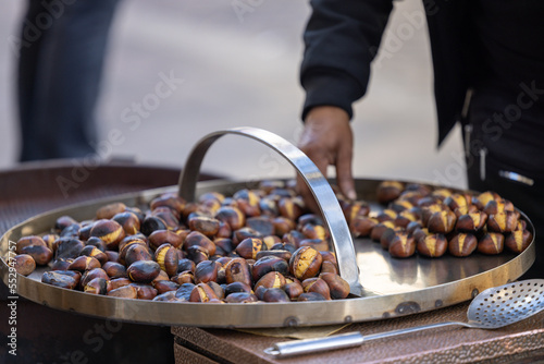 Roasted chestnut vendor, Rome, Italy