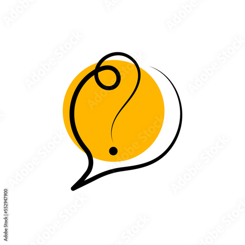 Question mark in comment bubble
