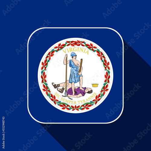 Virginia state flag. Vector illustration.