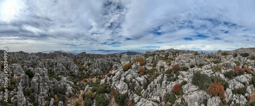 curiosas formaciones rocosas en el torcal de Antequera, Andalucía photo
