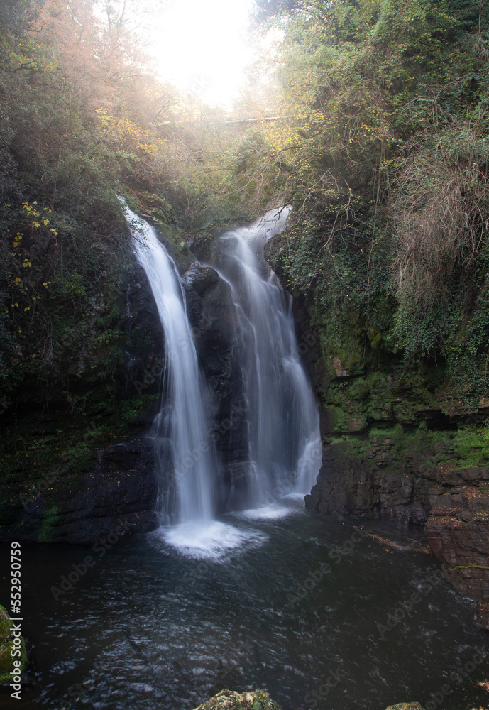 carpinone waterfall in molise italy with schioppo and carpino