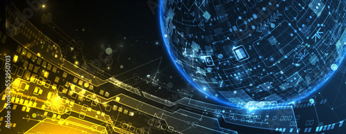 Sphere theme vector illustration. Digital technology background.