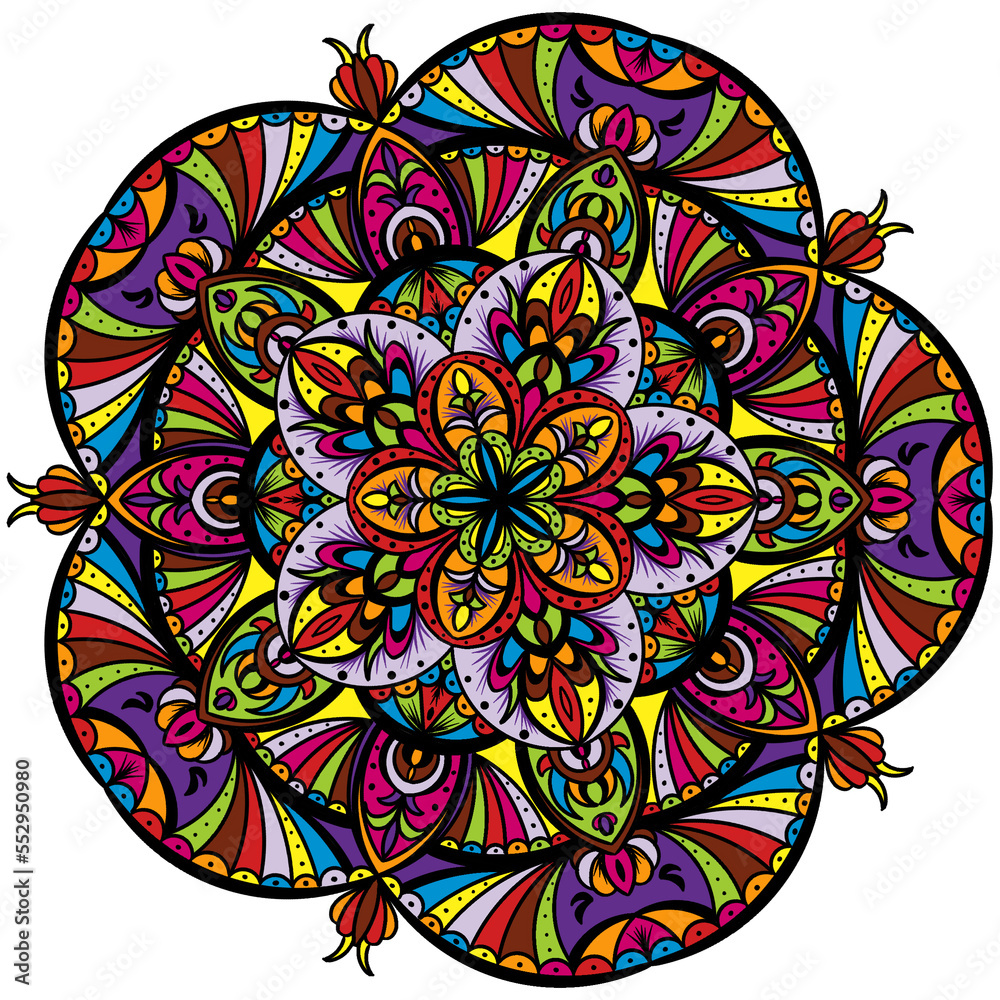 Art, Coloring pictures, circular images, coloring.