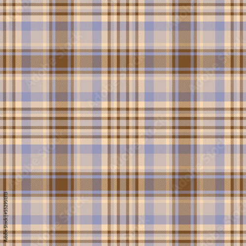 Plaid seamless pattern. Check fabric texture. Vector textile print.