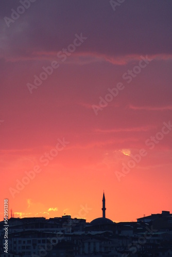 sunset over the city © Seda