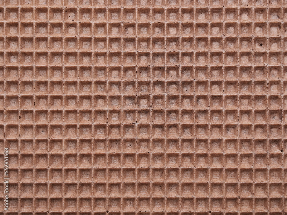 Layers chocolate Waffle cake top view. Waffle texture Layers chocolate Waffle cake top view. Waffle texture